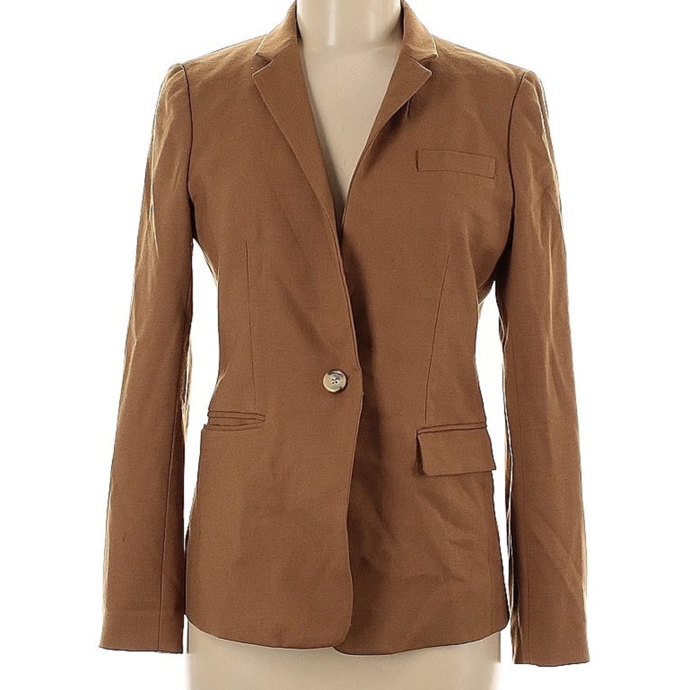 J. Crew Tan Tailored Blazer with Notched Lapels